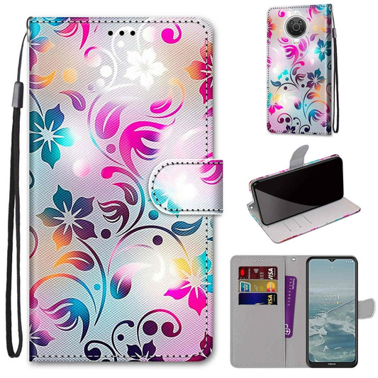 For Nokia G20 / G10 / 6.3 Coloured Drawing Cross Texture Horizontal Flip PU Leather Case with Holder & Card Slots & Wallet & Lanyard(Gradient Colorful Flower) - Nokia Cases by buy2fix | Online Shopping UK | buy2fix