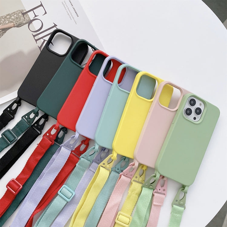 For iPhone 11 Pro Elastic Silicone Protective Case with Wide Neck Lanyard (Sky Blue) - iPhone 11 Pro Cases by buy2fix | Online Shopping UK | buy2fix