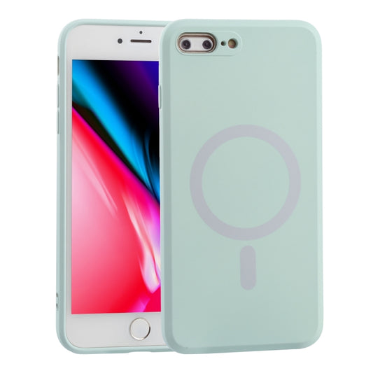 Silicone Full Coverage Shockproof Magsafe Case For iPhone 7 Plus / 8 Plus(Baby Blue) - More iPhone Cases by buy2fix | Online Shopping UK | buy2fix