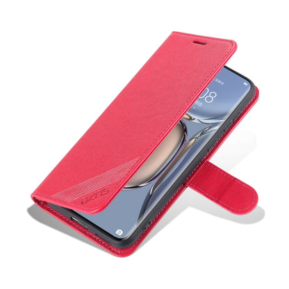 For Huawei P50 Pro AZNS Sheepskin Texture Horizontal Flip Leather Case with Holder & Card Slots & Wallet(Red) - Huawei Cases by AZNS | Online Shopping UK | buy2fix