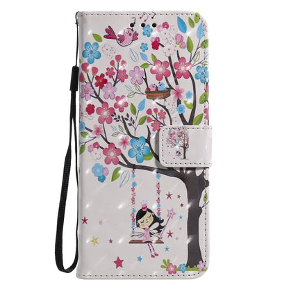 For iPhone 13 mini 3D Painted Pattern Horizontal Flip Leather Case with Holder & Card Slots & Wallet (Girl Under The Tree) - iPhone 13 mini Cases by buy2fix | Online Shopping UK | buy2fix