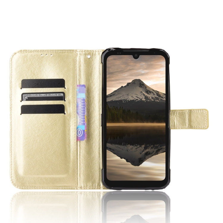 For Doogee S86 / S86 Pro Crazy Horse Texture Horizontal Flip Leather Case with Holder & Card Slots & Lanyard(Gold) - More Brand by buy2fix | Online Shopping UK | buy2fix