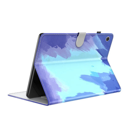 For Huawei MatePad T 10s / Enjoy Tablet 2 Voltage Watercolor Pattern Skin Feel Magnetic Horizontal Flip PU Leather Case with Holder(Blue) - Huawei by buy2fix | Online Shopping UK | buy2fix