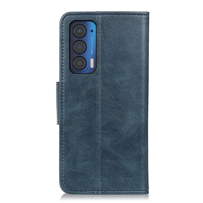 For Motorola Edge (2021) Mirren Crazy Horse Texture Horizontal Flip Leather Case with Holder & Card Slots & Wallet(Blue) - Motorola Cases by buy2fix | Online Shopping UK | buy2fix