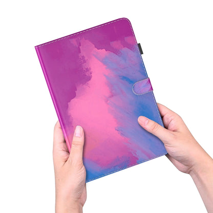 Watercolor Pattern Skin Feel Magnetic Horizontal Flip PU Leather Case with Holder & Card Slots & Photo Frame & Sleep / Wake-up Function For iPad mini 5 / 4 / 3 / 2 / 1(Purple Red) - iPad mini (2019) / mini 5 Cases by buy2fix | Online Shopping UK | buy2fix