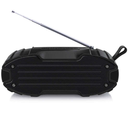 New Rixing NR-907FM TWS Outdoor Bluetooth Speaker Support Hands-free Call / FM with Handle & Antenna(Black) - Desktop Speaker by NewRixing | Online Shopping UK | buy2fix