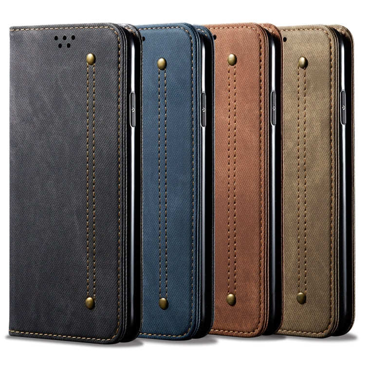 For Xiaomi Redmi 8 Denim Texture Casual Style Horizontal Flip Leather Case with Holder & Card Slots & Wallet(Blue) - Xiaomi Cases by buy2fix | Online Shopping UK | buy2fix