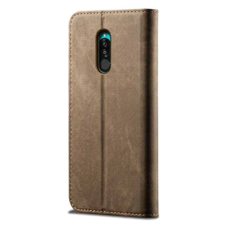 For Xiaomi Redmi 8 Denim Texture Casual Style Horizontal Flip Leather Case with Holder & Card Slots & Wallet(Khaki) - Xiaomi Cases by buy2fix | Online Shopping UK | buy2fix