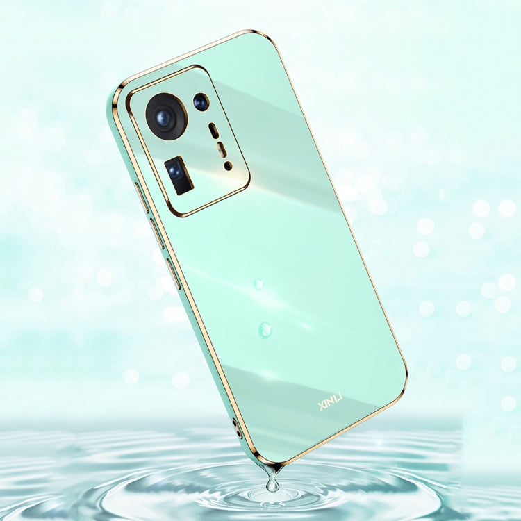 For Xiaomi Mi Mix 4 XINLI Straight Edge 6D Electroplate TPU Phone Case(White) - Xiaomi Cases by XINLI | Online Shopping UK | buy2fix