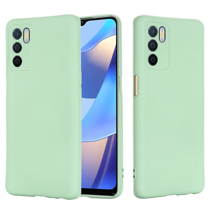 For OPPO A16 / A16S Foreign Version Solid Color Liquid Silicone Shockproof Full Coverage Protective Case(Green) - OPPO Cases by buy2fix | Online Shopping UK | buy2fix