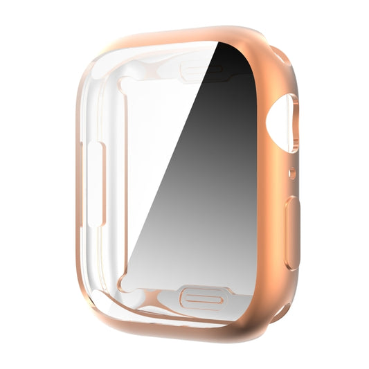 Shockproof TPU All-inclusive Electroplate Protective Case For Apple Watch Series 8 / 7 41mm(Rose Gold) - Watch Cases by buy2fix | Online Shopping UK | buy2fix