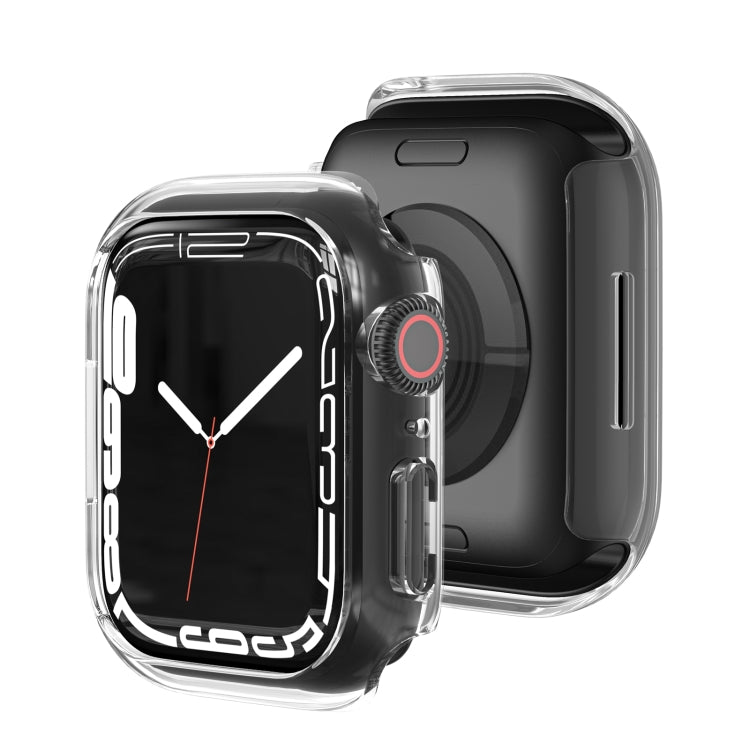 Shockproof TPU Protective Case For Apple Watch Series 9 / 8 / 7 41mm(Transparent) - Watch Cases by buy2fix | Online Shopping UK | buy2fix