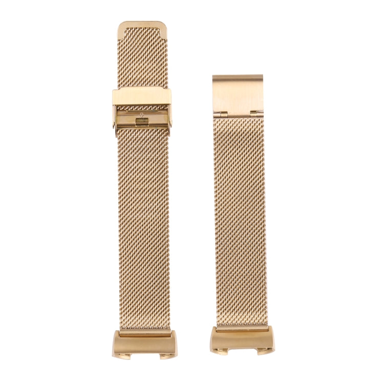 For Fitbit Charge 4 Double Insurance Buckle Milanese Watch Band(Gold) - Watch Bands by buy2fix | Online Shopping UK | buy2fix