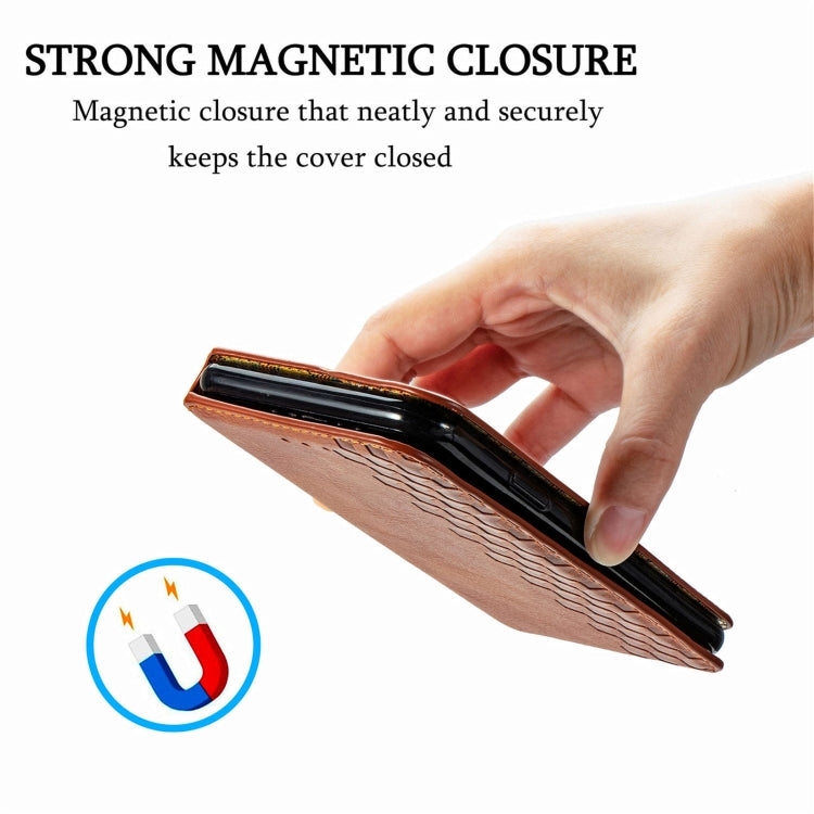 For Doogee N40 Pro Cubic Grid Pressed Horizontal Flip Magnetic Leather Case with Holder & Card Slots & Wallet(Brown) - More Brand by buy2fix | Online Shopping UK | buy2fix