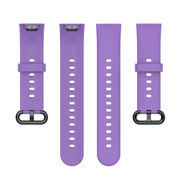 For Xiaomi Redmi Watch 2 Solid Color Silicone Strap Watch Band(Light Purple) - Watch Bands by buy2fix | Online Shopping UK | buy2fix