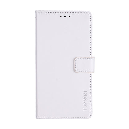 For OnePlus 9RT 5G idewei Crazy Horse Texture Leather Phone Case with Holder & Card Slots & Wallet(White) - OnePlus Cases by idewei | Online Shopping UK | buy2fix