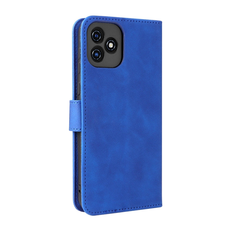 For Blackview Oscal C20 Solid Color Skin Feel Magnetic Buckle Horizontal Flip PU Phone Case(Blue) - More Brand by buy2fix | Online Shopping UK | buy2fix