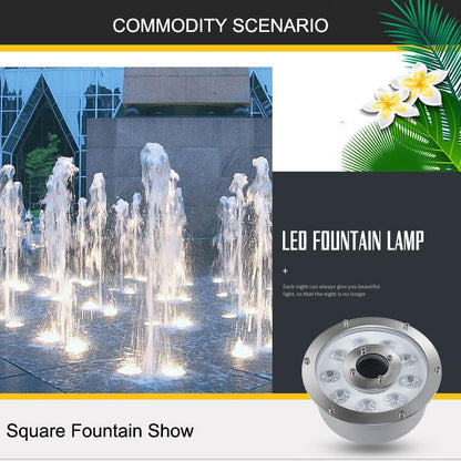 24W Landscape Ring LED Aluminum Alloy Underwater Fountain Light(White Light) - Underwater Lights by buy2fix | Online Shopping UK | buy2fix