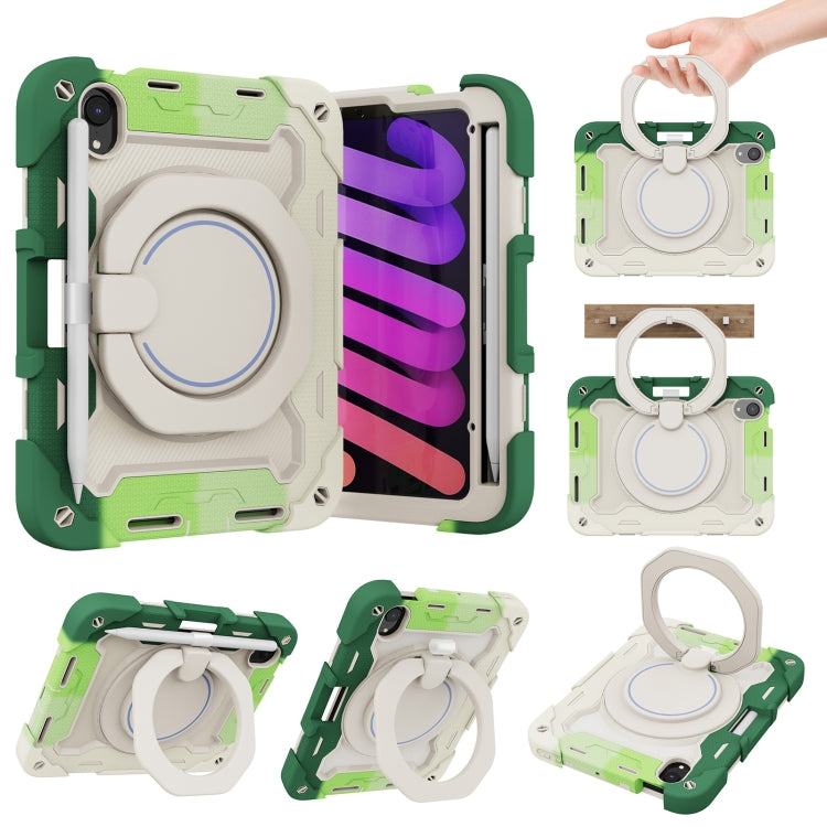 For iPad mini 2024 / mini 6 Armor Contrast Color Silicone + PC Tablet Case(Colorful Green) - iPad mini 6 Cases by buy2fix | Online Shopping UK | buy2fix