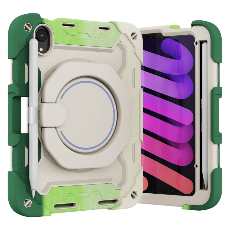 For iPad mini 2024 / mini 6 Armor Contrast Color Silicone + PC Tablet Case(Colorful Green) - iPad mini 6 Cases by buy2fix | Online Shopping UK | buy2fix