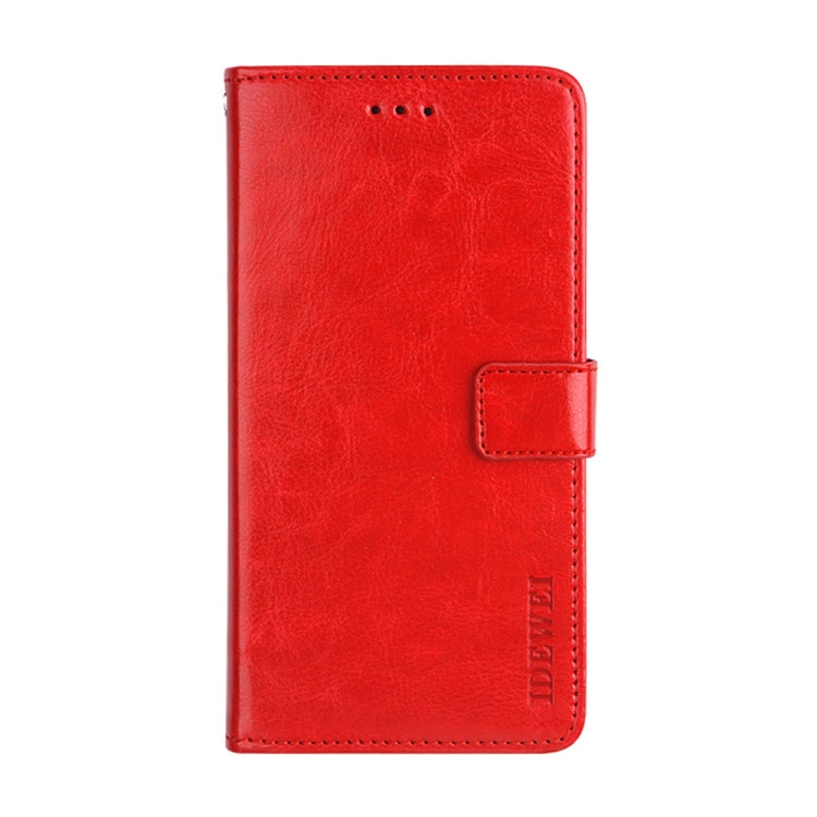 For ZTE nubia Red Magic 6s Pro idewei Crazy Horse Texture Leather Phone Case(Red) - ZTE Cases by idewei | Online Shopping UK | buy2fix