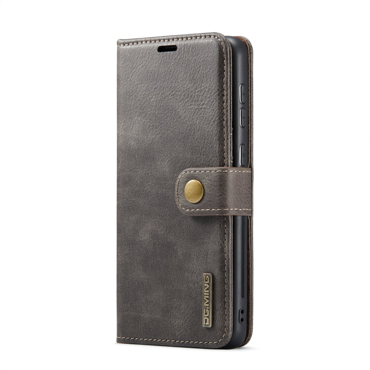 For Samsung Galaxy A73 5G DG.MING Crazy Horse Texture Detachable Magnetic Leather Phone Case(Grey) - Galaxy Phone Cases by DG.MING | Online Shopping UK | buy2fix