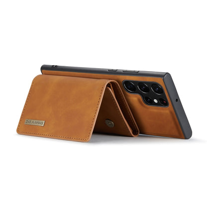 For Samsung Galaxy S22 Ultra 5G DG.MING M1 Series 3-Fold Multi Card Wallet Phone Case(Brown) - Galaxy S22 Ultra 5G Cases by DG.MING | Online Shopping UK | buy2fix