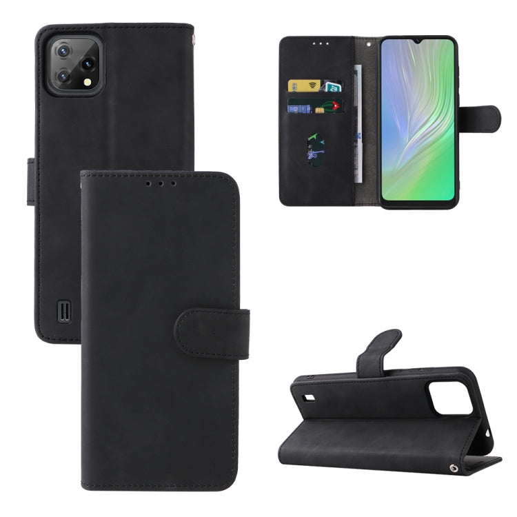 For Blackview A55 Skin Feel Magnetic Buckle Leather Phone Case(Black) - More Brand by buy2fix | Online Shopping UK | buy2fix