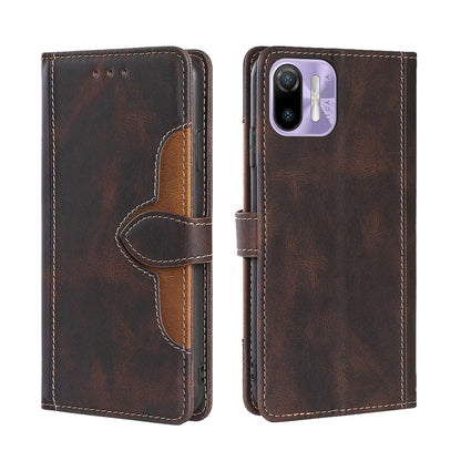 For Ulefone Note 6 / 6P Skin Feel Straw Hat Magnetic Buckle Leather Phone Case(Brown) - Ulefone Cases by buy2fix | Online Shopping UK | buy2fix