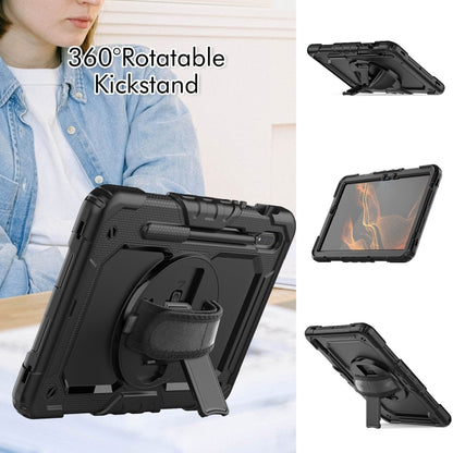 For Samsung Galaxy Tab S8 11 inch SM-X700 Silicone + PC Tablet Case(Black) - Galaxy Tab S8 Cases by buy2fix | Online Shopping UK | buy2fix