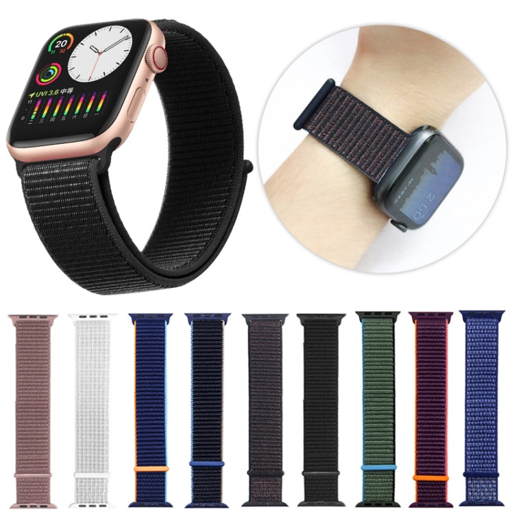 For Apple Watch Series 7 41mm / 6 & SE & 5 & 4 40mm / 3 & 2 & 1 38mm Mutural Nylon Watch Band(White) - Watch Bands by Mutural | Online Shopping UK | buy2fix