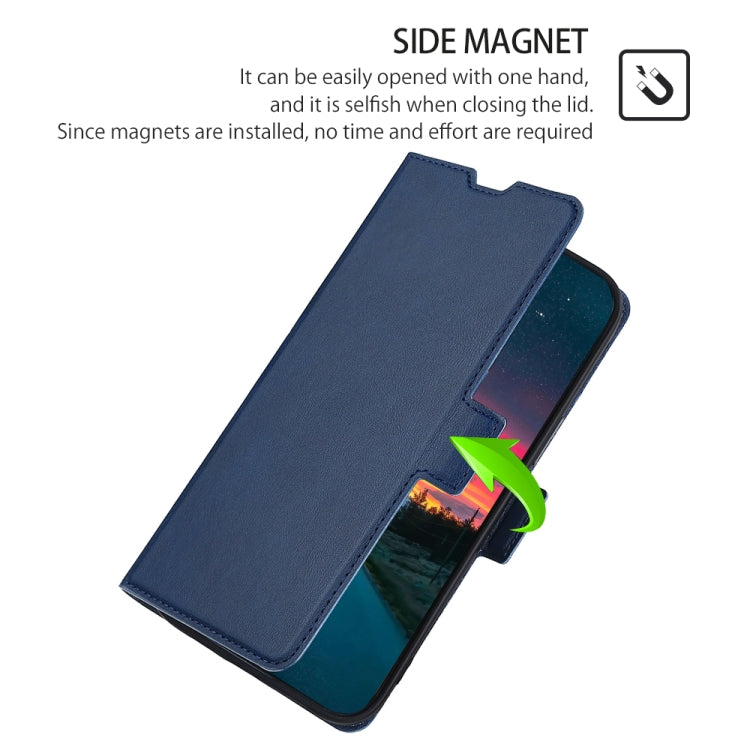 For Blackview A55 Ultra-thin Voltage Side Buckle PU + TPU Leather Phone Case(Blue) - More Brand by buy2fix | Online Shopping UK | buy2fix