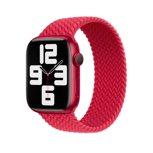 135mm Nylon Braided Watch Band For Apple Watch Ultra 49mm&Watch Ultra 2 49mm / Series 9&8&7 45mm / SE 3&SE 2&6&SE&5&4 44mm / 3&2&1 42mm (Red) - Watch Bands by buy2fix | Online Shopping UK | buy2fix