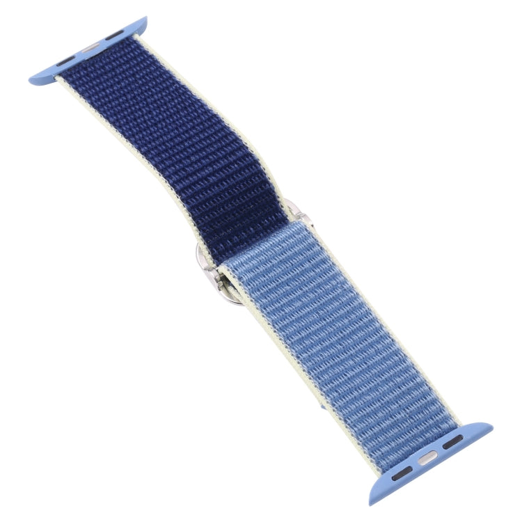 Nylon Watch Band For Apple Watch Ultra 49mm&Watch Ultra 2 49mm / Series 9&8&7 45mm / SE 3&SE 2&6&SE&5&4 44mm / 3&2&1 42mm(Dark Navy Blue) - Watch Bands by buy2fix | Online Shopping UK | buy2fix