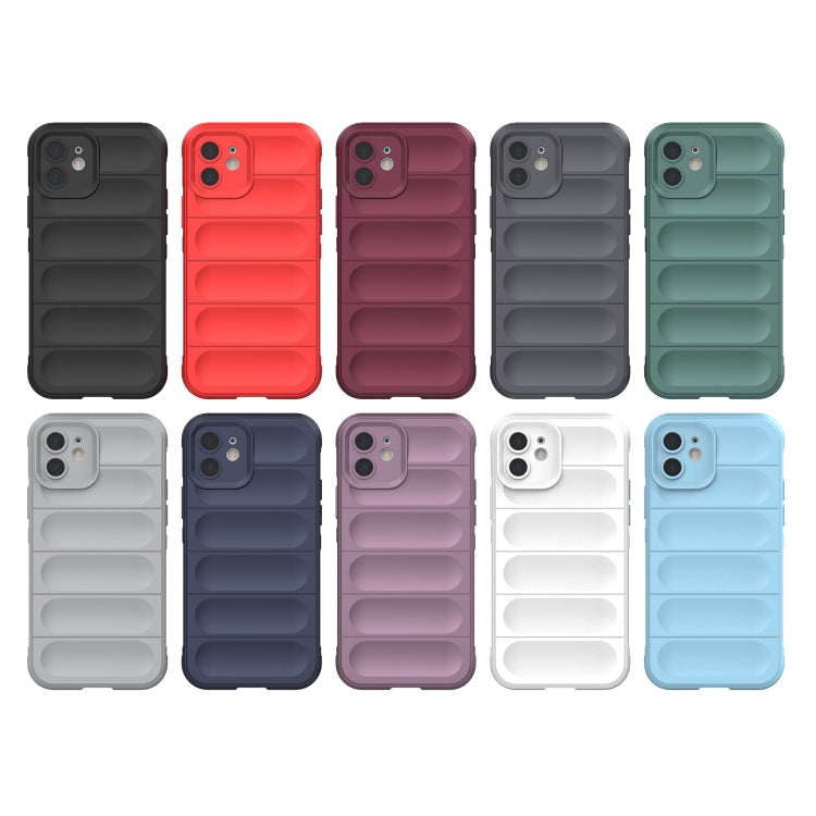 For iPhone 12 Magic Shield TPU + Flannel Phone Case(Black) - iPhone 12 / 12 Pro Cases by buy2fix | Online Shopping UK | buy2fix