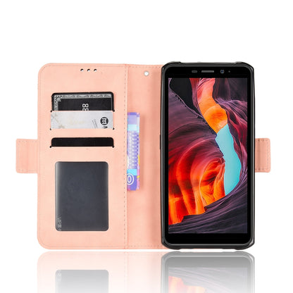 For Ulefone Armor X10 / X10 Pro Skin Feel Calf Texture Card Slots Leather Phone Case(Pink) - Ulefone Cases by buy2fix | Online Shopping UK | buy2fix