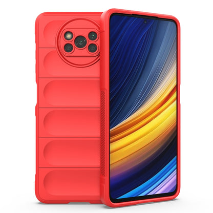 For Xiaomi Poco X3 NFC Magic Shield TPU + Flannel Phone Case(Red) - Xiaomi Cases by buy2fix | Online Shopping UK | buy2fix