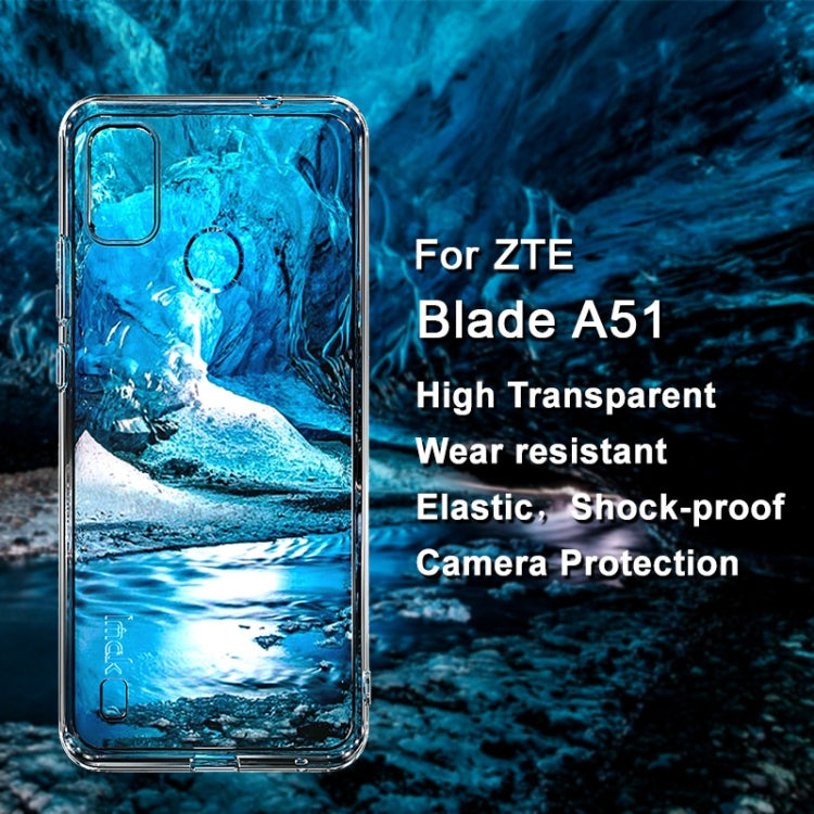 For ZTE Blade A51 IMAK UX-5 Series Transparent Shockproof TPU Protective Phone Case - ZTE Cases by imak | Online Shopping UK | buy2fix