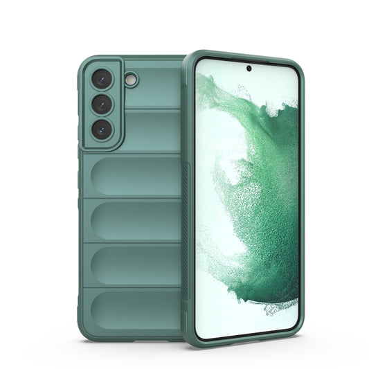 For Samsung Galaxy S22+ 5G Magic Shield TPU + Flannel Phone Case(Dark Green) - Galaxy S22+ 5G Cases by buy2fix | Online Shopping UK | buy2fix