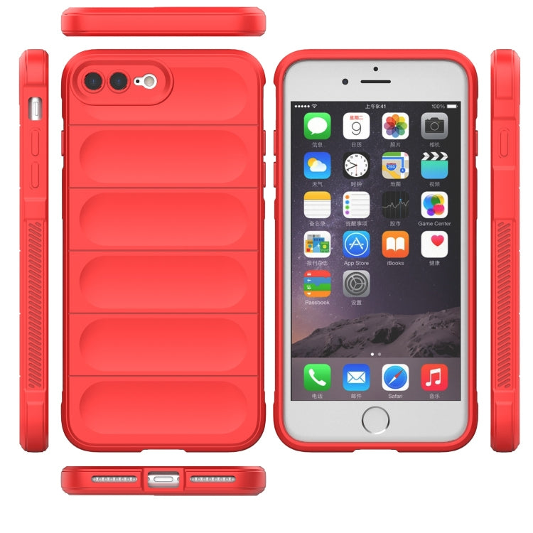 For iPhone SE 2022 / SE 2020 / 8 / 7 Magic Shield TPU + Flannel Phone Case(Red) - iPhone SE 2022 / 2020 / 8 / 7 Cases by buy2fix | Online Shopping UK | buy2fix