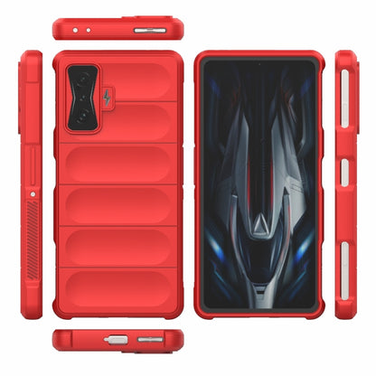 For Xiaomi Redmi K50 Gaming Magic Shield TPU + Flannel Phone Case(Dark Blue) - Xiaomi Cases by buy2fix | Online Shopping UK | buy2fix