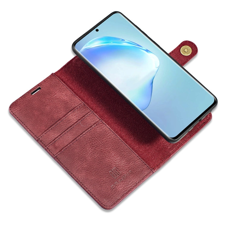 For Galaxy S20 DG.MING Crazy Horse Texture Flip Detachable Magnetic Leather Case with Holder & Card Slots & Wallet(Red) - Galaxy Phone Cases by DG.MING | Online Shopping UK | buy2fix