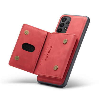 For Samsung Galaxy A23 5G DG.MING M2 Series 3-Fold Multi Card Bag Phone Case(Red) - Galaxy Phone Cases by DG.MING | Online Shopping UK | buy2fix