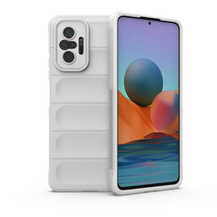 For Xiaomi Redmi Note 10 Pro 4G Magic Shield TPU + Flannel Phone Case(White) - Xiaomi Cases by buy2fix | Online Shopping UK | buy2fix