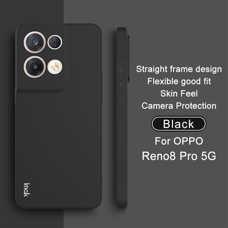 For OPPO Reno8 Pro 5G IMAK UC-4 Series Straight Edge TPU Soft Protective Case(Black) - OPPO Cases by imak | Online Shopping UK | buy2fix