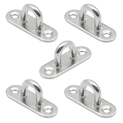 5 PCS 6mm 304 Stainless Steel Ship Oval Door Hinges Buckle - Marine Accessories & Parts by buy2fix | Online Shopping UK | buy2fix