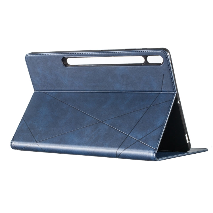 For Samsung Galaxy Tab S7 FE/Tab S7+/Tab S8+ Prismatic Leather Tablet Case(Blue) - Galaxy Tab S7 FE by buy2fix | Online Shopping UK | buy2fix