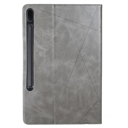 For Samsung Galaxy Tab S7 FE/Tab S7+/Tab S8+ Prismatic Leather Tablet Case(Grey) - Galaxy Tab S7 FE by buy2fix | Online Shopping UK | buy2fix