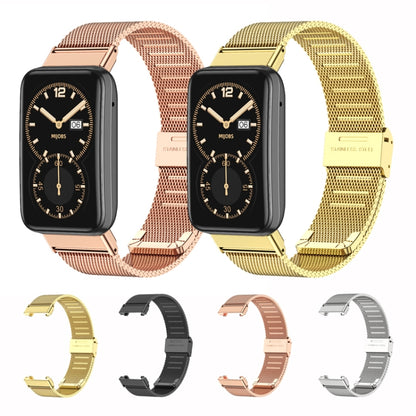 For Xiaomi Mi Band 7 Pro Mijobs Milan Buckle Stainless Steel Watch Band(Gold) - Watch Bands by MIJOBS | Online Shopping UK | buy2fix