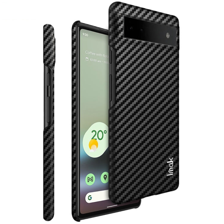 For Google Pixel 6a IMAK Ruiyi Series Carbon Fiber PU + PC Phone Case(Black) - Google Cases by imak | Online Shopping UK | buy2fix